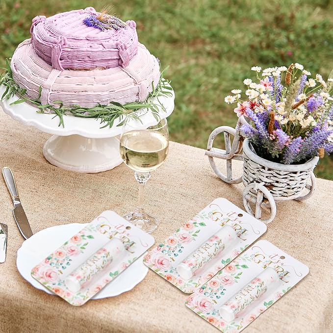 30 Sets Baby Shower Lip Balm Bulk Baby Shower Favors Pink Floral Gender Reveal Small Lip Balm wedding Thank You Gifts Honey Moisturizing Lip Balm Favors for Guest Coworkers Women Men-FemmiqueWomen