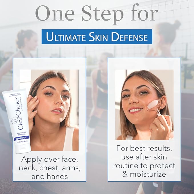 Clear Choice Sunscreen for Face SPF 45, Oil Free Sunblock & Light Moisturizer with Zinc Oxide, Reef-Safe, Broad Spectrum, Water-Resistant, No White Cast, Dermatologist Recommended, 4oz-FemmiqueWomen