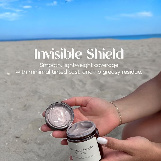 Everyday Tallow Mineral Sunscreen ~ SPF 30 | 100% Grass-Fed & Organic | Face & Body | Naturally Scented with Frankincense & Lavender Oil | Zinc Oxide | Water Resistant (2oz)-FemmiqueWomen