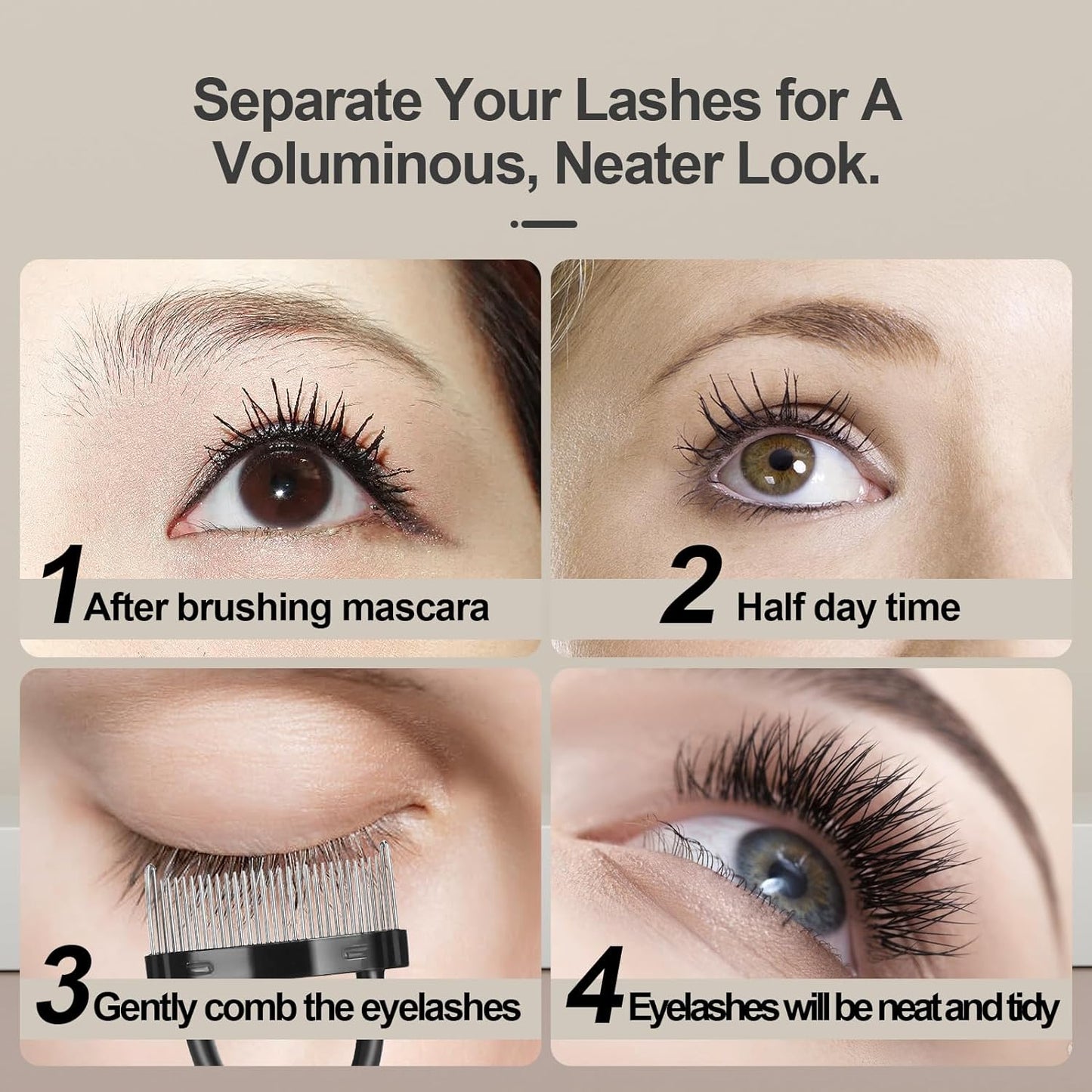 Eyelash Comb Lash Separator Brush Mascara Clump Remover Professional Eye Makeup Tools-FemmiqueWomen