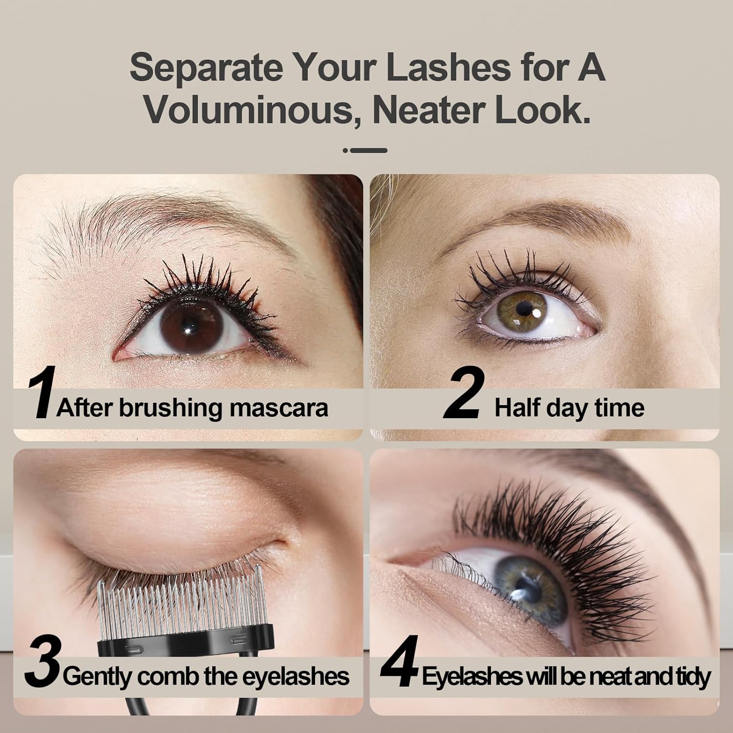 Eyelash Comb Lash Separator Brush Mascara Clump Remover Professional Eye Makeup Tools-FemmiqueWomen