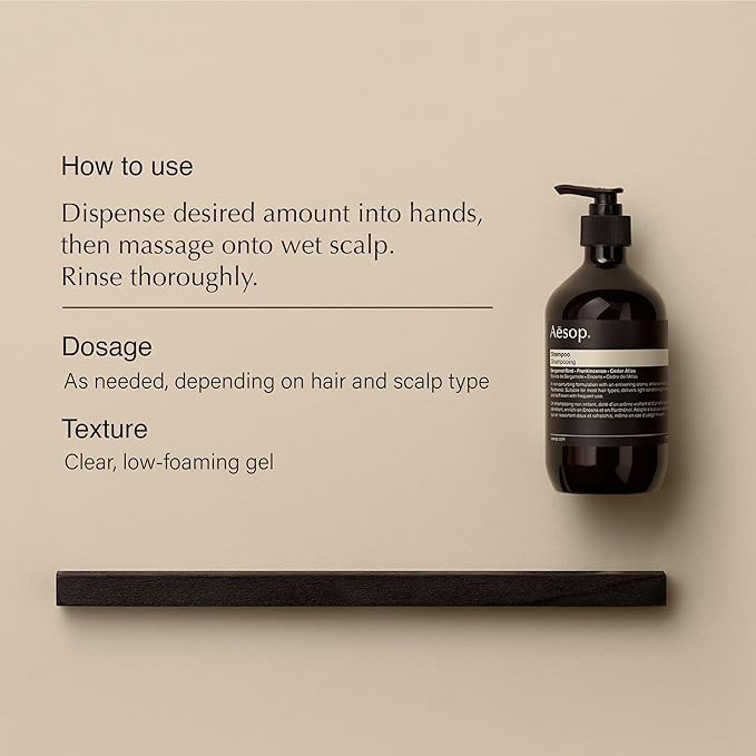 Aesop Shampoo | Soften Hair, Restore Shine | Bergamot Rind, Frankincense, Cedar Atlas | 16.9 oz / 500mL-FemmiqueWomen