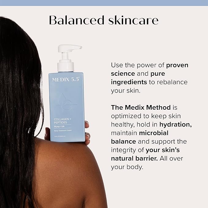 MEDIX 5.5 Collagen Cream Skin Care Face Lotion & Body Lotion For Dry Skin | Anti Aging Collagen Peptides Firming Cream Body Moisturizers Lifts, Firms, & Tightens For Younger Looking Skin, 15 Fl Oz-FemmiqueWomen