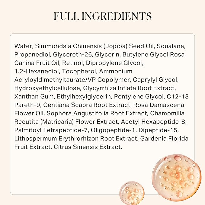 1% Retinol Face Oil with Firming, Smoothing & Glowing– Retinol Serum for Face, Lightweight Squalane Facial Oil for Fine Lines, Texture & Anti-Aging, Gentle for All Skin 1.01 fl oz-FemmiqueWomen