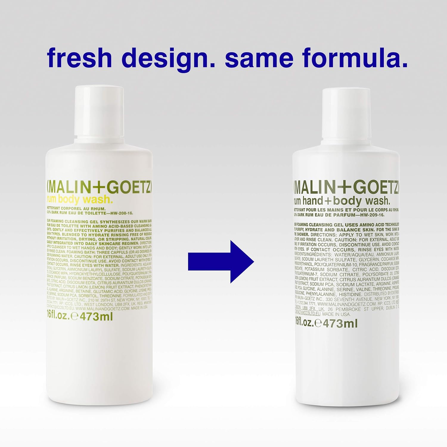 Malin + Goetz Rum Hand & Body Wash, 16 Fl. Oz. – Men & Women Natural Body Wash For All Skin Types, Foaming Hydrating Cleansing Gel, Cruelty-Free & Vegan-FemmiqueWomen