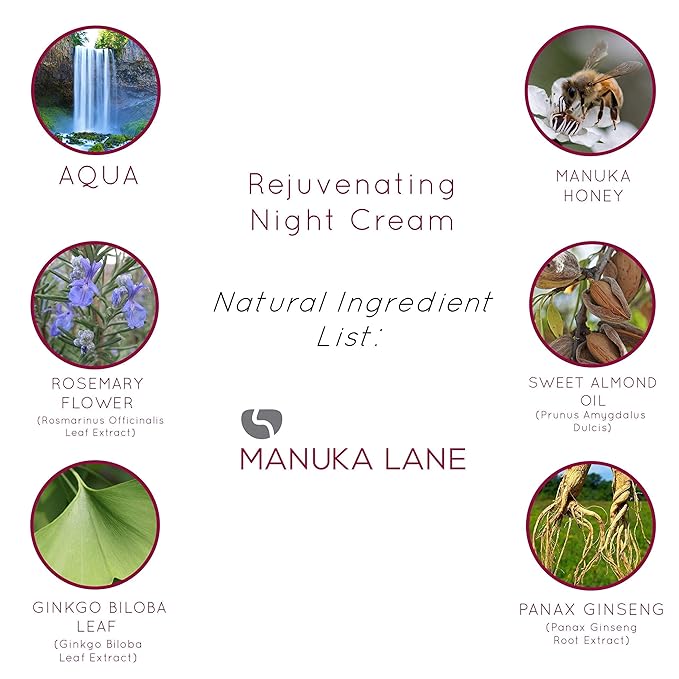 Manuka Lane Night Cream with Retinol, Manuka Honey, and Peptides Real Glowing Results for Youthful, Healthy Skin-FemmiqueWomen