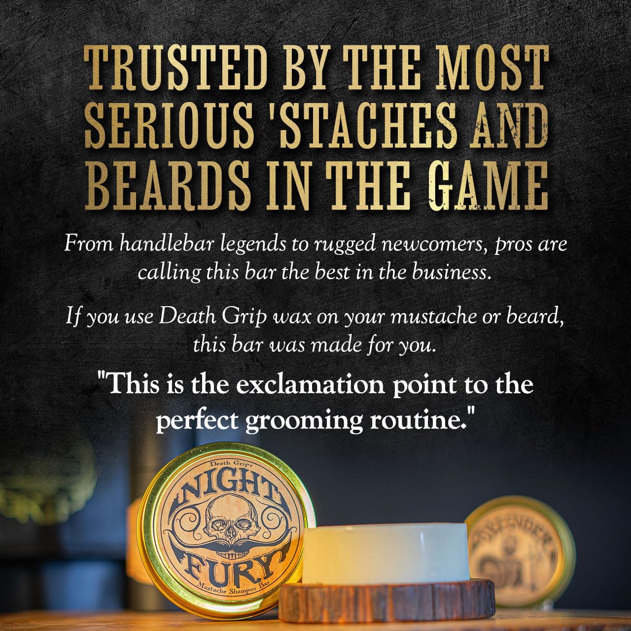 Night Fury Beard & Mustache Wash Bar – Citrus Scent – Gentle Lathering Face Soap for Men – Deep Clean, Softens Facial Hair, Removes Wax Build-Up – Natural Ingredients – Grooming Bar in Travel Tin-FemmiqueWomen