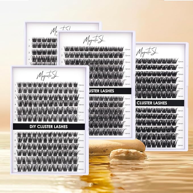 Lash Clusters 144 Pcs Individual Lashes Clusters Eyelash Extensions False Eyelashes DIY Lash Extension Reusable False Eyelashes Natural Look Mix 10-16mm C D Curl-DM01-FemmiqueWomen