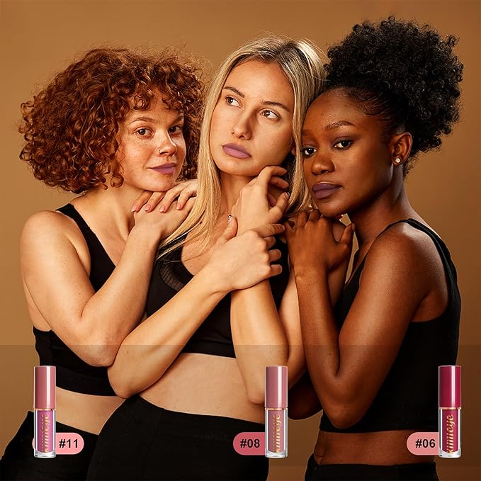 12 Colors Matte Liquid Lipstick Kit, Long Lasting Lip Tint, Waterproof Lip Stain, Non-Stick Cup Quick-dry Velvet Nude to Red Lipstick Makeup Set, Up to 24H Wear (SET B)-FemmiqueWomen