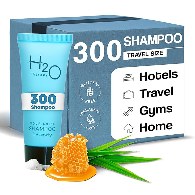 H2O Therapy Shampoo, Travel Size Hotel Hospitality, 0.85 oz (Case of 300)-FemmiqueWomen