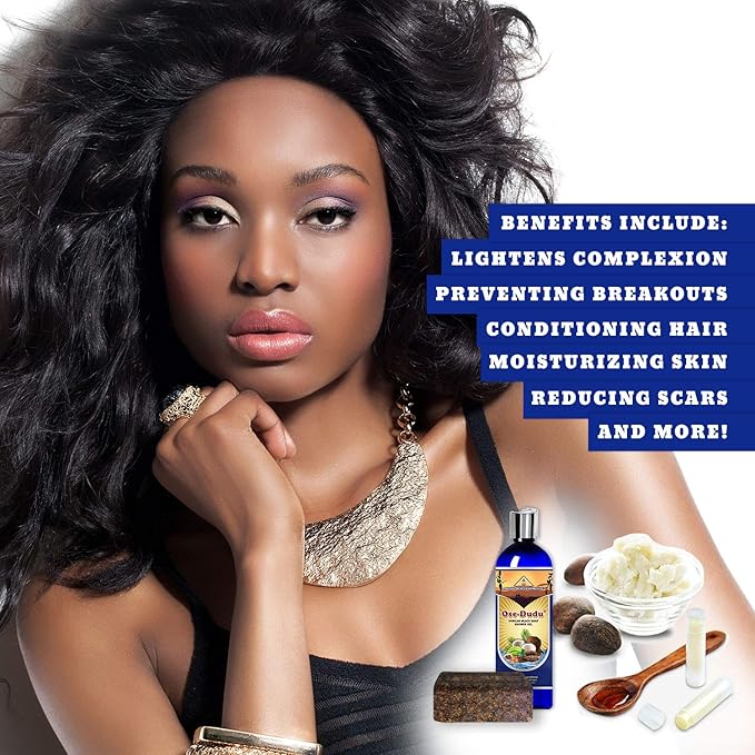 Organic, Anti-Bacterial OSE DUDU LIQUID BLACK SOAP GEL 1 LB (16 oz) Acne Eczema Dry Skin Psoriasis Scar Removal Face and Body Wash Skin Care (GHANA)-FemmiqueWomen