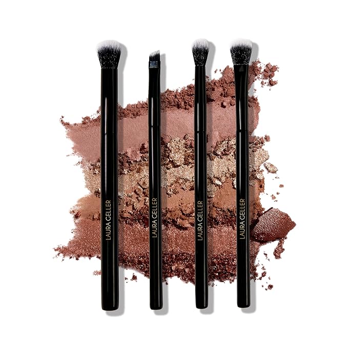 LAURA GELLER NEW YORK Shadow Skills Eyeshadow Professional Vegan Makeup Brush Set | Apply Eyeshadow & More - Pack of 4-FemmiqueWomen
