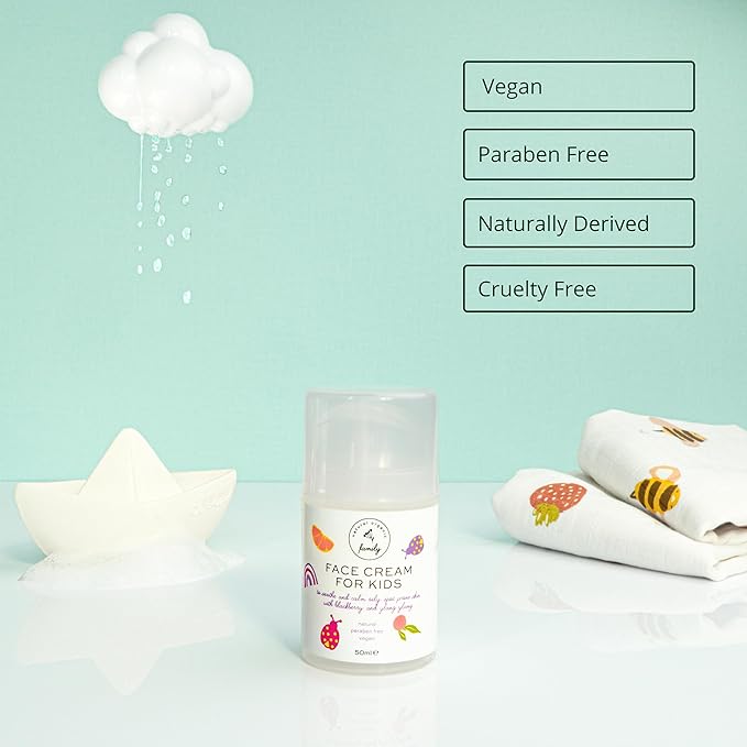 Gentle Face Cream Moisturizer for Kids and Preteens – Nourishing and Calming for All Skin Types – Natural Ingredients: Hyaluronic Acid and Vitamin E - Made in UK 50ml-FemmiqueWomen