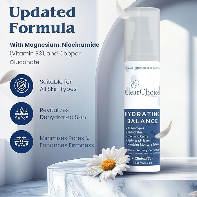 Clear Choice Hydrating Balance Facial Mist 6.7oz – Rejuvenating Spray for All Skin Types, Tightens Pores, Prolongs Makeup, Restores pH Balance-FemmiqueWomen