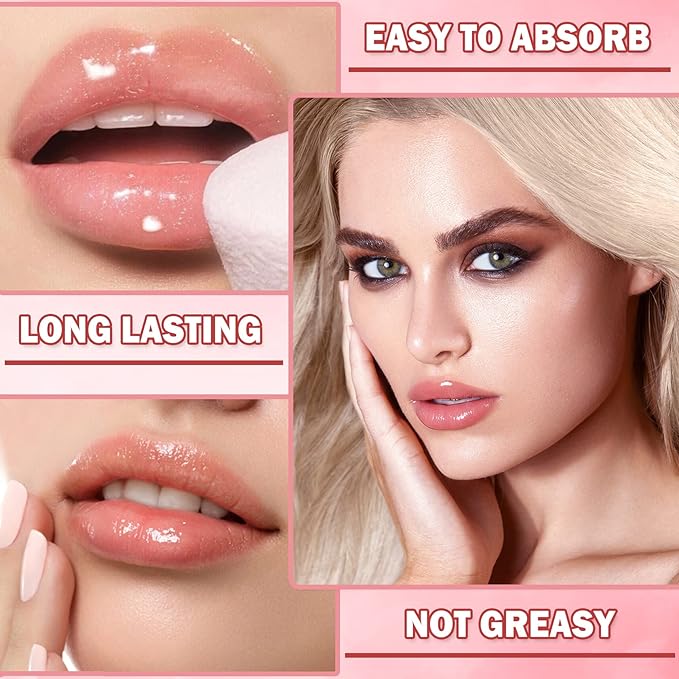 2PCS Bee Lip Balm Honey Pot,Honey Lip Balm With Honey Spoon,Honey Lip Mask Moisturizing Hydrating Prevents Dry and Chapped Lips,Lip Exfoliating Bee Lip Balm（Honey+Strawberry）-FemmiqueWomen