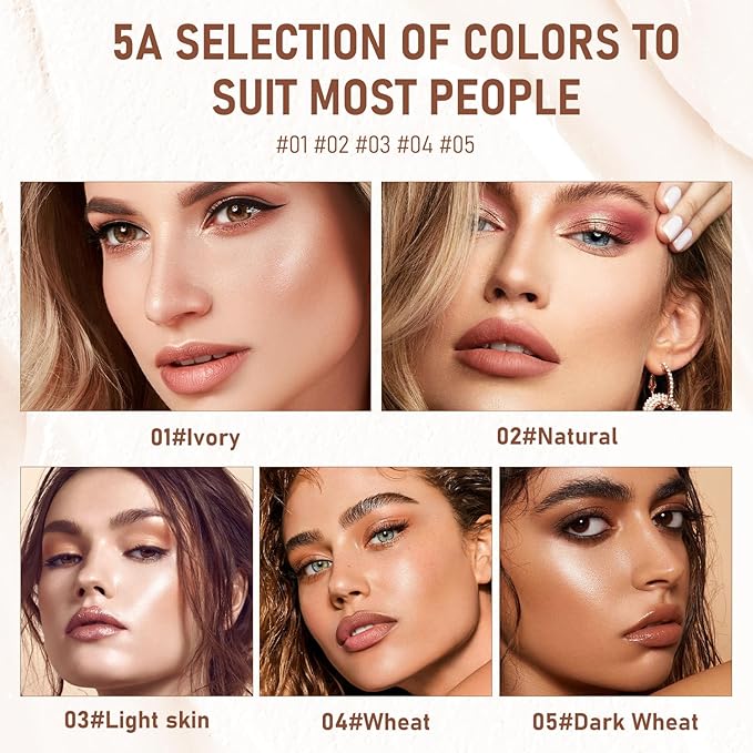 2PCS Long-Lasting Concealer Foundation Stick, Creamy Full Coverage, Hydrating Olive & Camellia Formula for Dark Circles (01 ivory)-FemmiqueWomen