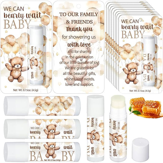 30 Pack Bear Baby Shower Party Gifts Favors Gifts Bulk Lip Balms for Guests Woman Man Entertainment Neutral Gender Reveal Favors Baby Shower Prizes Souvenirs Baby Gift Bags Stuffers-FemmiqueWomen