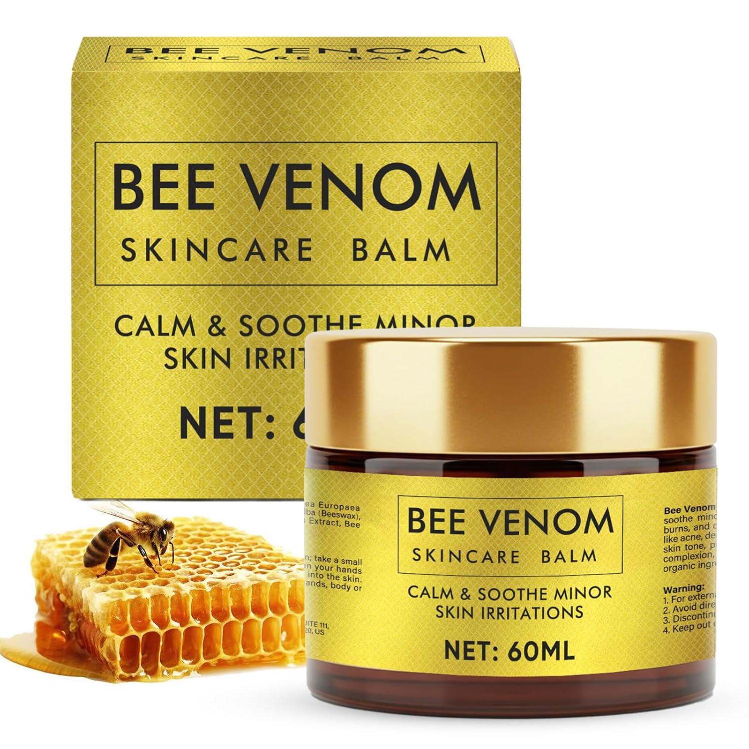 Bee Venom Cream, Bee Venom Skin Treatment Cream, Firming & Brightening Skin Tone, Natural Formula for Face, Body, Hands and Feet-FemmiqueWomen