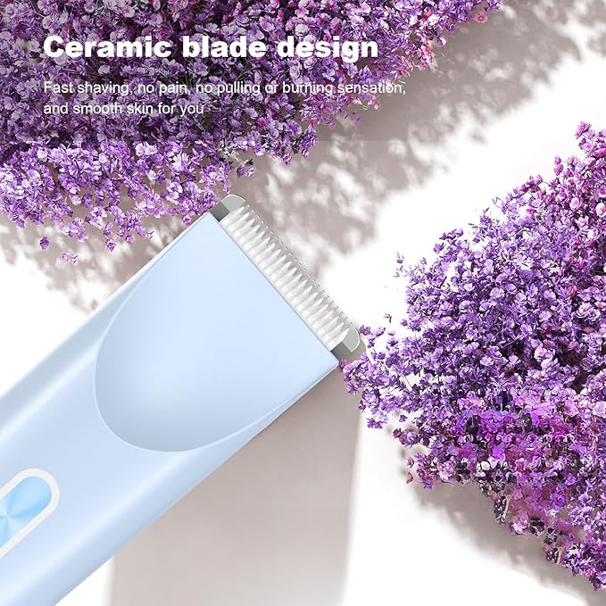 2025 New Bikini Trimmer for Women,Dermave Bikini Shaver,2-in-1 Electric Razors for Women(Blue)-FemmiqueWomen