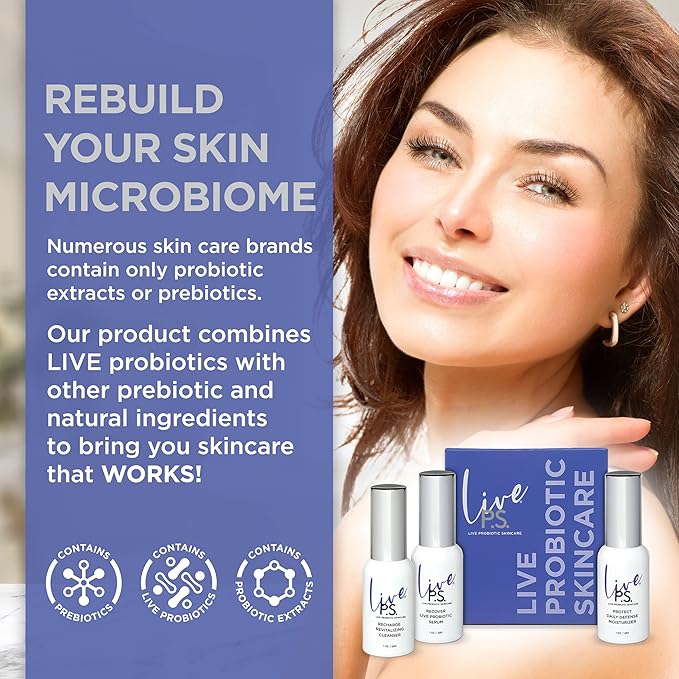 3-Step Skin Care Kit – Face Cleanser, Probiotic Serum & Moisturizer – Ultimate Recipe for Balanced, Glowing, Hydrated Skin – Perfect for All Skin Types – Travel Size – Vegan & Cruelty-Free-FemmiqueWomen