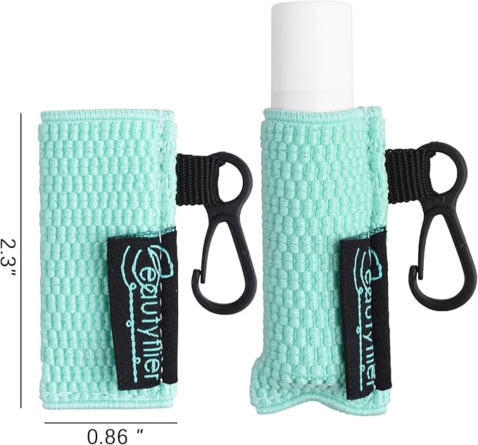 Beautyflier Cute Elastic Lip Balm Holder Keychain, Lipstick Sleeve Chapstick Sleeve Holder for Burts Bees Chapstick-FemmiqueWomen