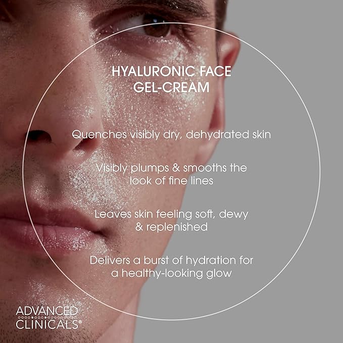 Advanced Clinicals Hyaluronic Acid Face Moisturizer Gel Cream + Hyaluronic Acid Body Cream 2pc Hydrating Skincare Set For Women & Men To Reduce Appearance Of Dry Skin, Wrinkles, & Fine Lines, 2pc Set-FemmiqueWomen