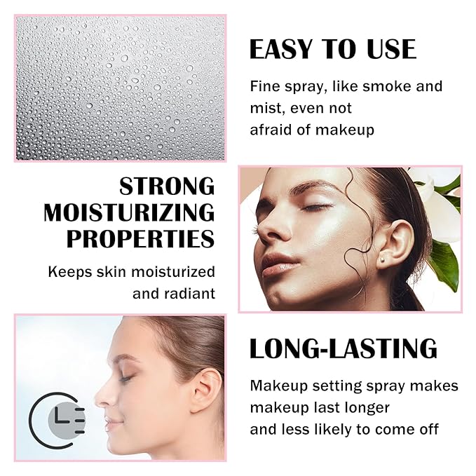 2PCS Makeup Setting Spray for Face,Waterproof Setting Spray for Makeup,Long Lasting Oil Control Finishing Holding Face Mist,Refreshing Hydrating Glossy and Matte Fixing Facial Mist Make Up Set A2-FemmiqueWomen
