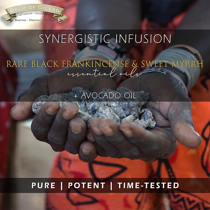 BALM OF GILEAD Neuropathy Frankincense & Sweet Myrrh Therapeutic Rubbing Oil - Instant Diabetic's & Autoimmune Dry Skin Relief & Repair, 2 fl oz-FemmiqueWomen