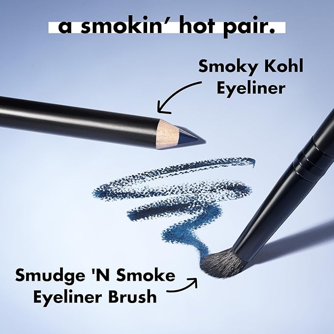 e.l.f. Smudge 'N Smoke Eyeliner Brush, Multi-Use Eyeshadow & Eyeliner Brush For Creating A Perfect Smoky Eye, Vegan & Cruelty-Free-FemmiqueWomen