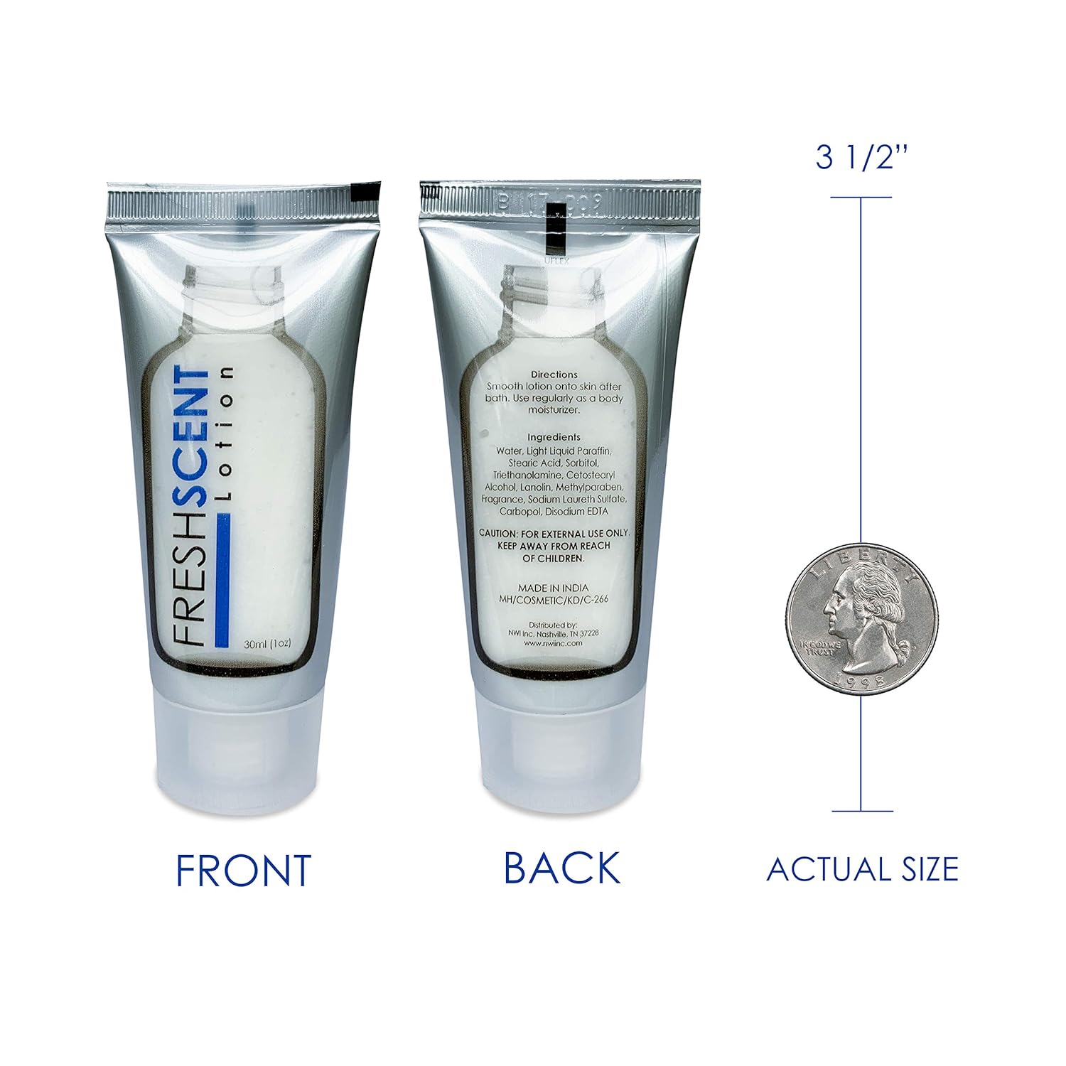 Freshscent Lotion 1oz (100 Pack) Hotel Travel Size, Bulk Amenities and Toiletries for Hospitality-FemmiqueWomen