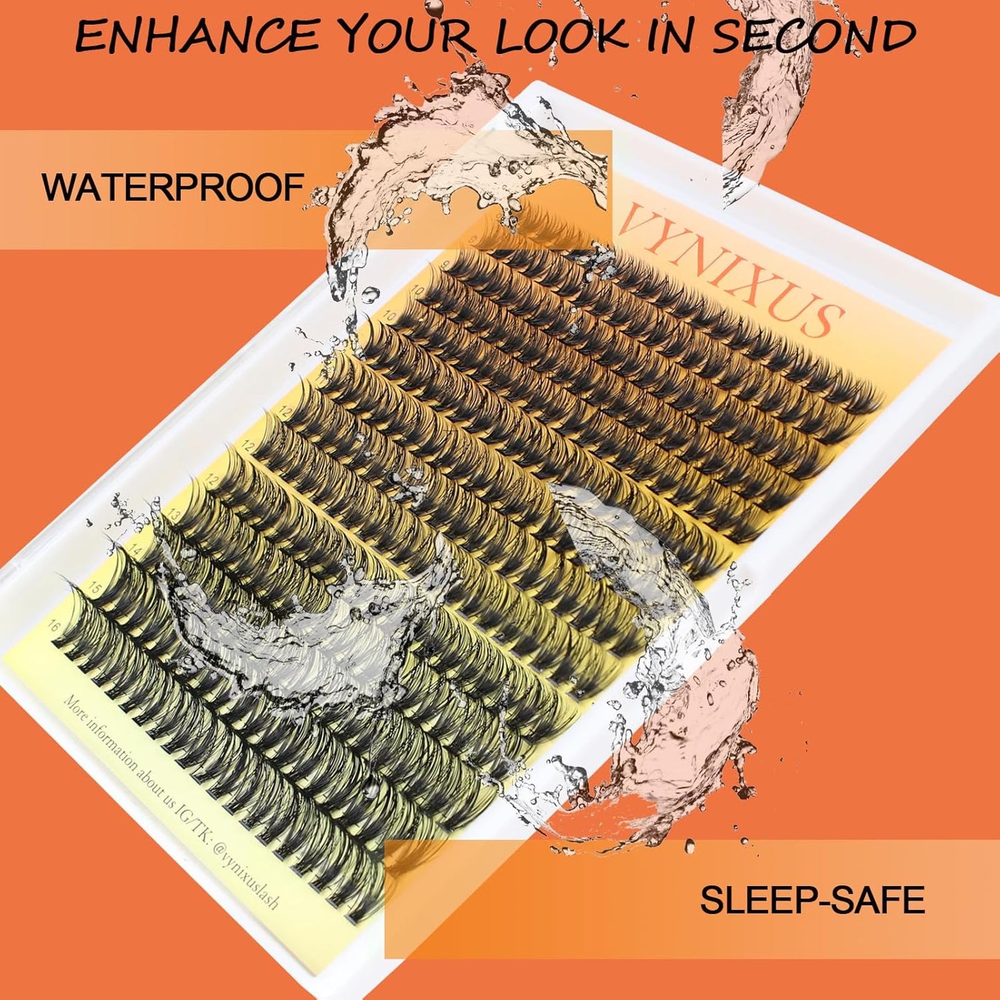 Eyelash Clusters Fluffy Lash Clusters Wispy Individual Lashes Cluster Eyelash Extensions D Curl DIY at Home Natural Cluster Lashes (40D-0.07D-Mix8-16)-FemmiqueWomen