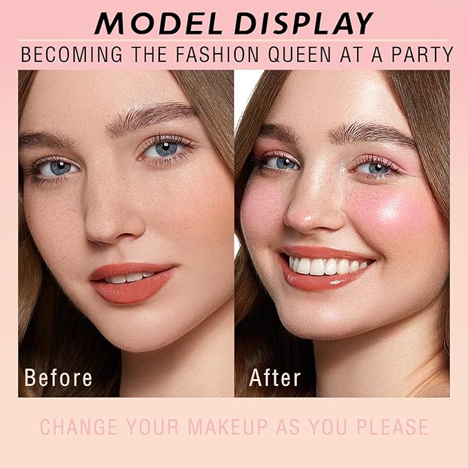 16 Colors Blush Contour Highlighter Makeup Palette, All-in-One Shimmer Silky Matte Mineral Blush Powder Palette, Face Sculpting Bronzer Blusher Illuminator Palette for a Natural Glowing-FemmiqueWomen