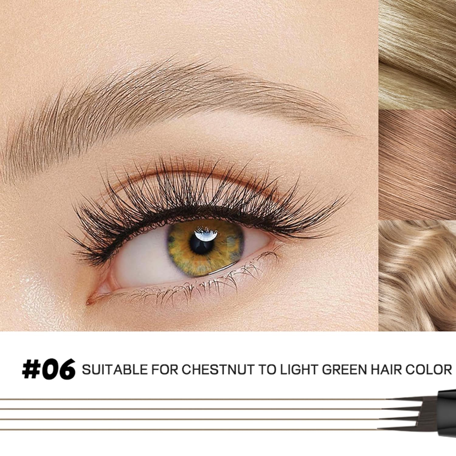 2 Pack Eyebrow Pen, Waterproof Microblading Eyebrow Pencil, 4 Tip Precise Eye Brow Makeup Pen for Women to Effortlessly Create Hair Like Natural Brows, Non Dry Out and Last All Day (Blonde)-FemmiqueWomen