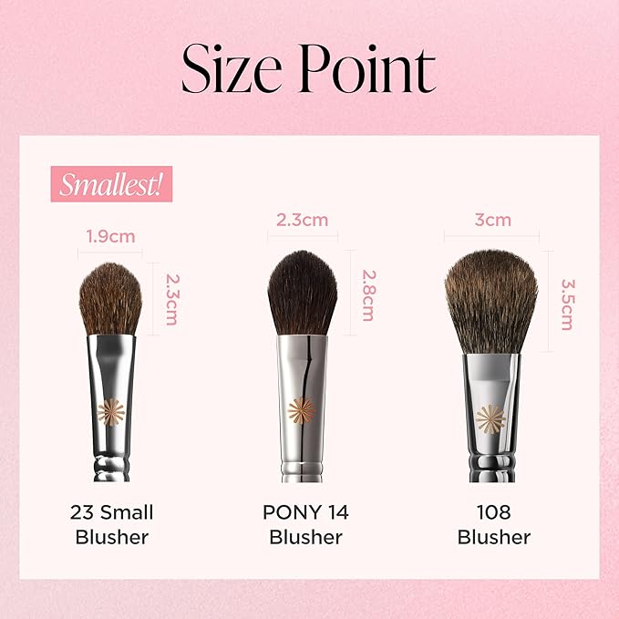 Piccasso 23 Small Blusher Brush – Precise Makeup Brush for Cheeks, Nose, and Chin, Soft Squirrel & Horse Hair for Delicate Application, Detail Face Brush for Daily Use, Korean Professional Beauty Tool-FemmiqueWomen