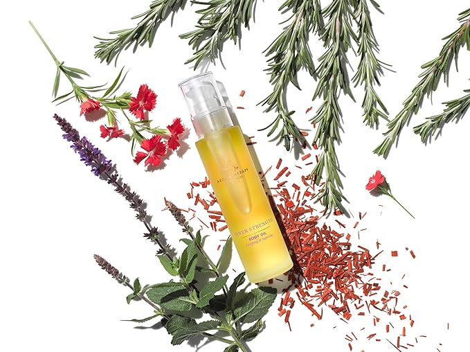 Aromatherapy Associates Inner Strength Body Oil. Luxurious Blend of Oils Made with Clary Sage and Geranium Essential Oils (3.4 fl oz)-FemmiqueWomen
