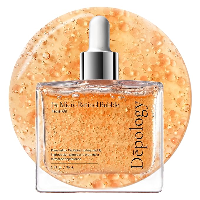 1% Retinol Face Oil with Firming, Smoothing & Glowing– Retinol Serum for Face, Lightweight Squalane Facial Oil for Fine Lines, Texture & Anti-Aging, Gentle for All Skin 1.01 fl oz-FemmiqueWomen