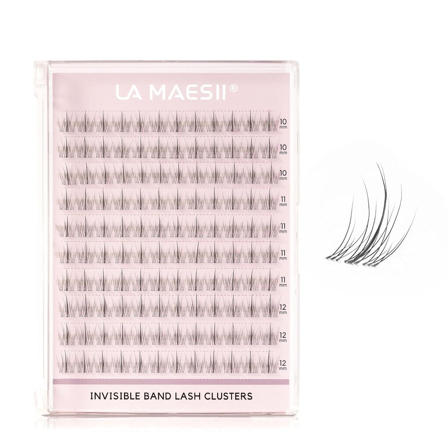120Pcs Clear Band Lash Clusters 10-14mm Natural Look Cluster Eyelashes C Curl Resuable Invisible Band Individual Cluster Lashes(77)-FemmiqueWomen
