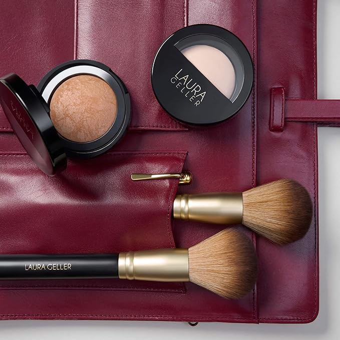 LAURA GELLER NEW YORK Setting Powder Brush - Makeup Brush for Setting - Set Face Makeup without Caking - Smooth Finish-FemmiqueWomen