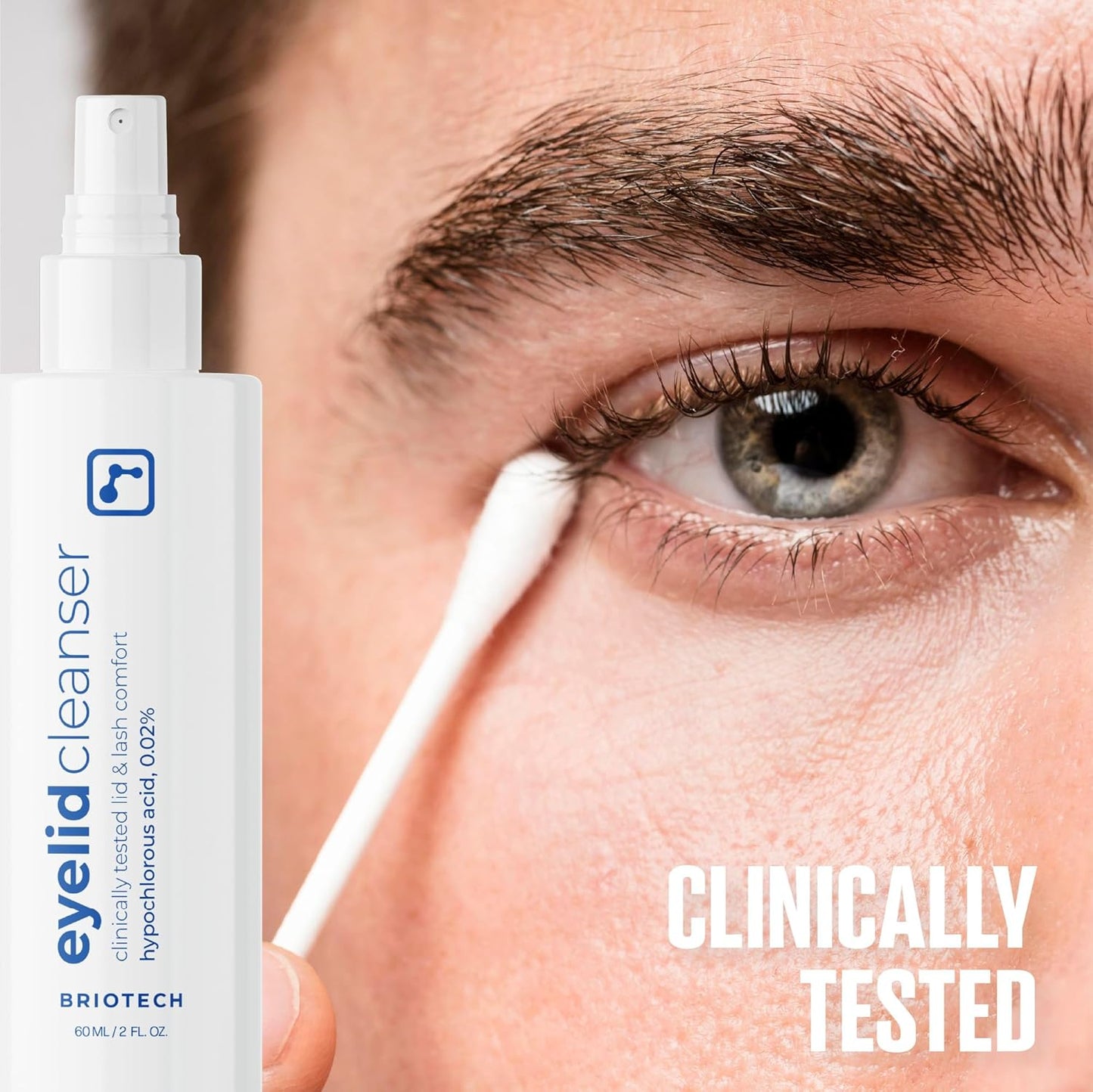 BRIOTECH Eyelid Cleanser, Hypochlorous Acid Spray, Lid & Eyelash Cleanser, Soothe Sensitivities, Calm Redness & Bumps, Support Against Irritation, Vegan, Travel Size 2 Fl oz (1 Pack)-FemmiqueWomen