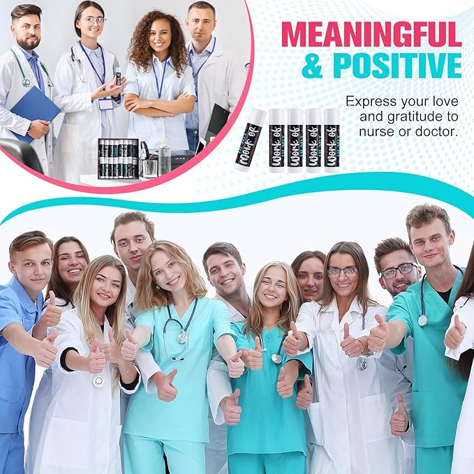 24 Pcs Nurse Appreciation Gifts Bulk Lip Balm Bulk for Women Nurses Thank You Gifts Honey Flavor Lip Balm Nursing Doctor Gifts for Nurse Week Graduation-FemmiqueWomen