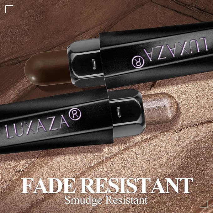 10PCS Eyeshadow Stick,Shimmer And Matte Brown Metallic Cream Eyeshadow Pencil Crayon with Smudge-proof & Waterproof,Eye Brightener Stick-FemmiqueWomen