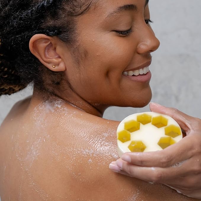 ANIHANA Handcrafted Soap 3 Pack with Coconut Oil, Gentle Cleansing Paraben Free Cruelty Free Refreshing Manuka Honey & Goat Milk Scent 4.23 oz each-FemmiqueWomen