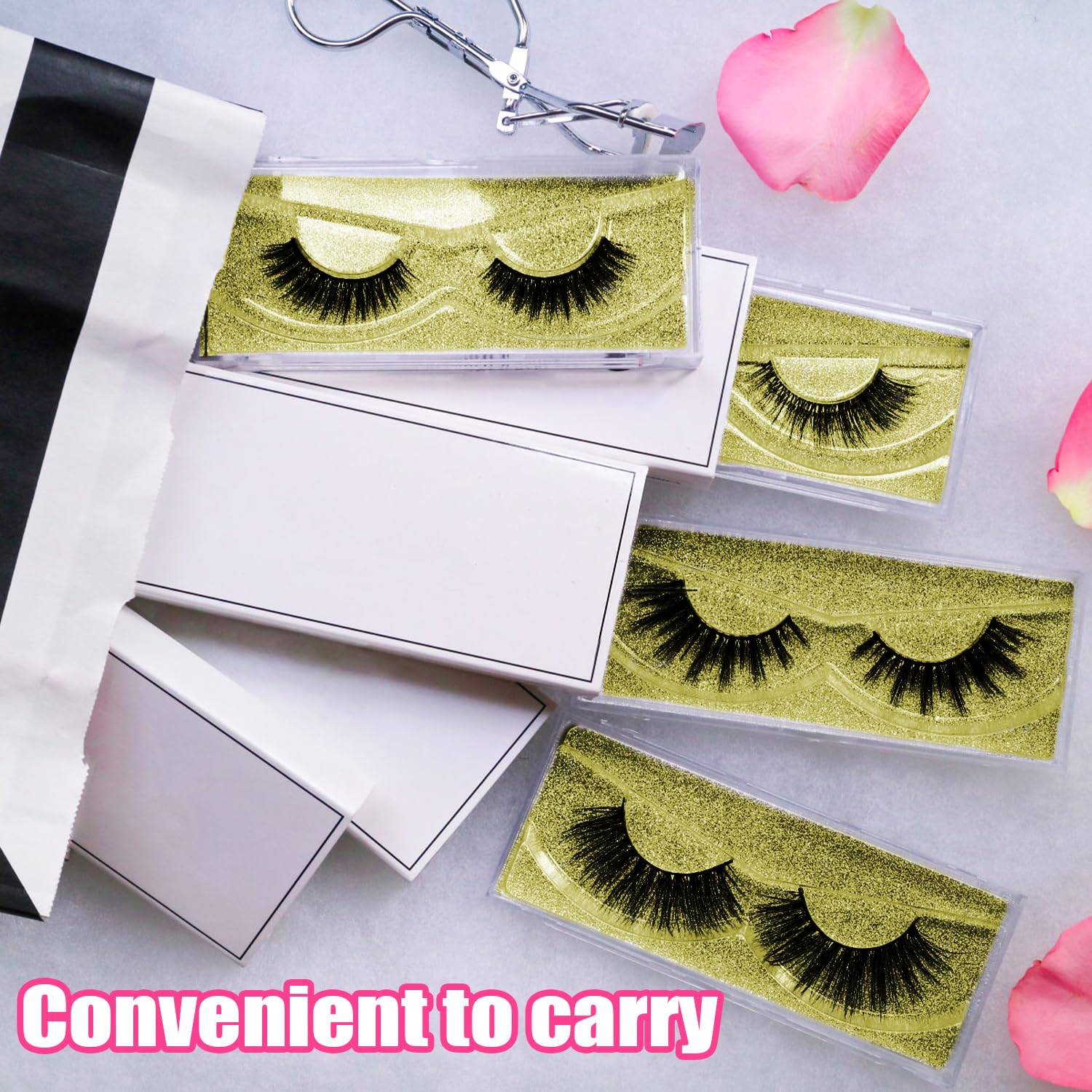 Gold Eyelash Cases - 30 Pack Customizable Lash Boxes, Bulk Lash Storage Containers with Premium Display Protection-FemmiqueWomen