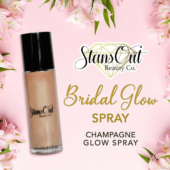 StansOut Beauty Co Bridal Glow Setting Spray | Dewy Illuminating Face Mist Fixing Spray for Makeup Finish | Long-Lasting Makeup Setting Spray for Face Paint, Dewy Finish, and Mature Skin 120ml-FemmiqueWomen