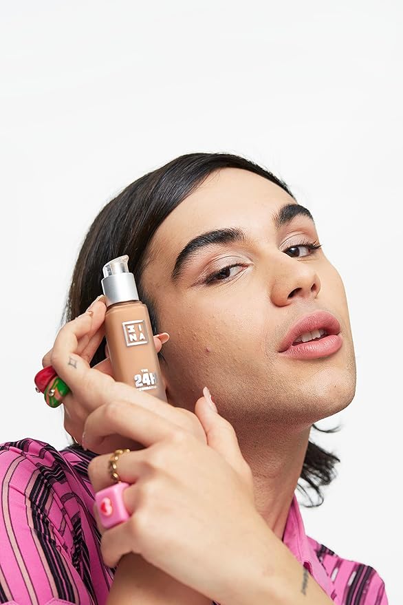 3INA The 24H Foundation 624-24H Long-Wearing Formula - Medium To High Buildable Coverage - Smooth Matte Finish - Expanded Shade Selection - Waterproof, Cruelty Free, Vegan Makeup - 1.01 Oz-FemmiqueWomen