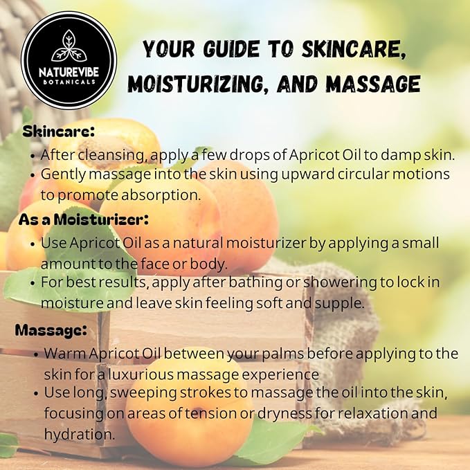 Naturevibe Botanicals Apricot Oil 32 Ounces | 100% Pure and Natural | Great for Skin Care and Hair Care-FemmiqueWomen