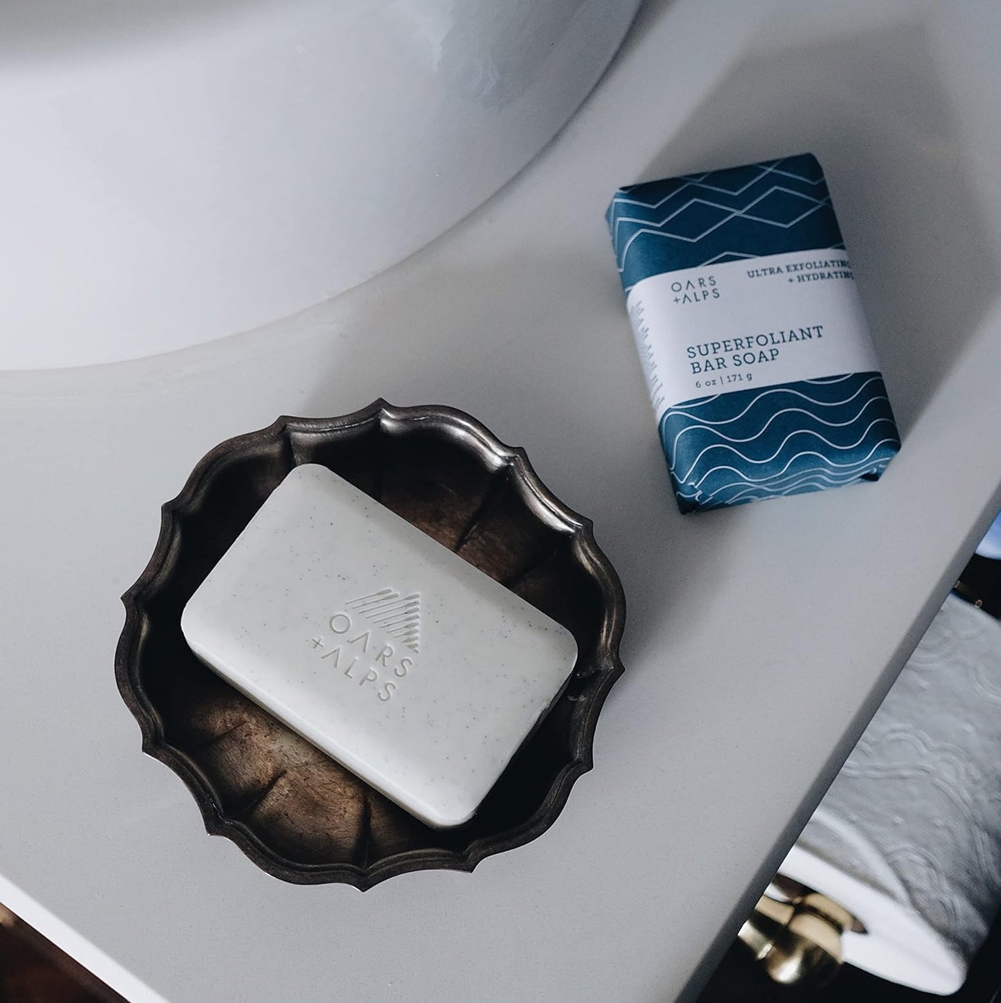 Oars + Alps Superfoliant Exfoliating Men's Bar Soap, Dermatologist Tested and Made with Clean Ingredients, Travel Size, 1 Pack, 6 Oz-FemmiqueWomen