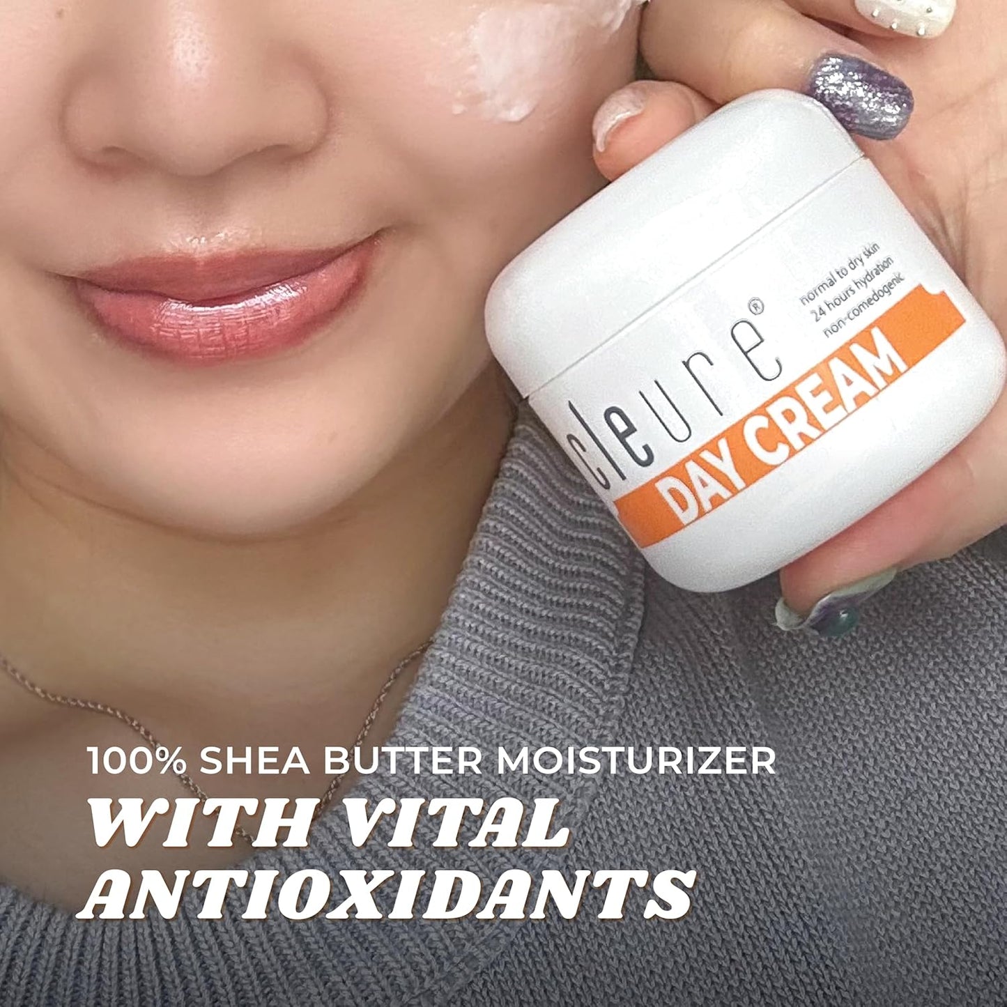 Cleure Anti-Aging Day Cream & Facial Moisturizer w/Pure Shea Butter for Sensitive Skin - Fragrance Free, Gluten, Salicylate and Paraben Free (2 oz, Pack of 2)-FemmiqueWomen