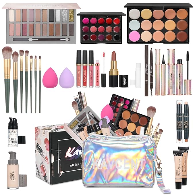 Makeup Kits Makeup Kit for Women Full Kit Makeup Set for Women Foundation Face Primer Eyeshadow Concealer Lipstick Makeup Bag Makeup Sets for Teens-FemmiqueWomen
