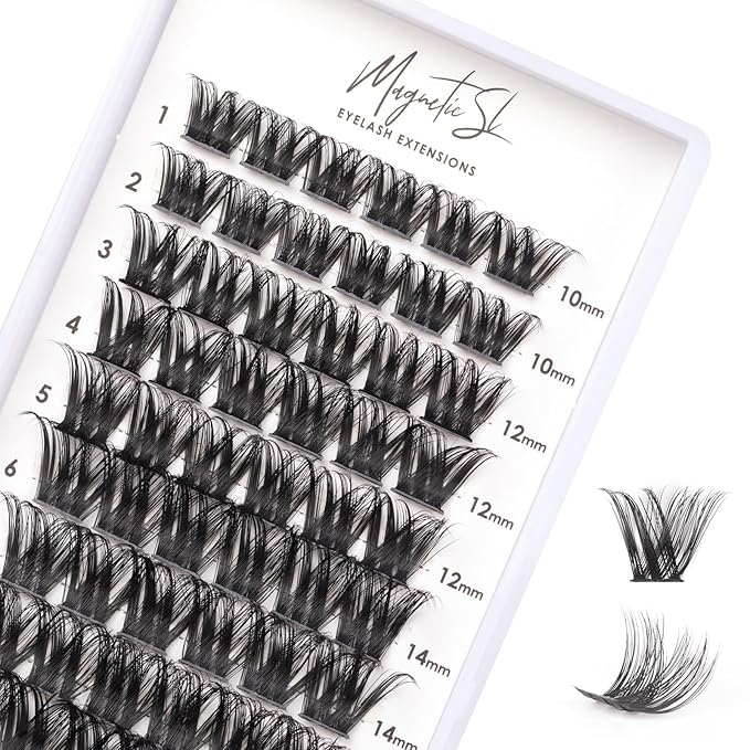 Cluster Lashes 72 Individual Lashes Clusters Eyelash Extensions False Eyelashes DIY Lash Extension Reusable False Eyelashes Natural Look Mix 10-16mm C D Curl-DM27-FemmiqueWomen